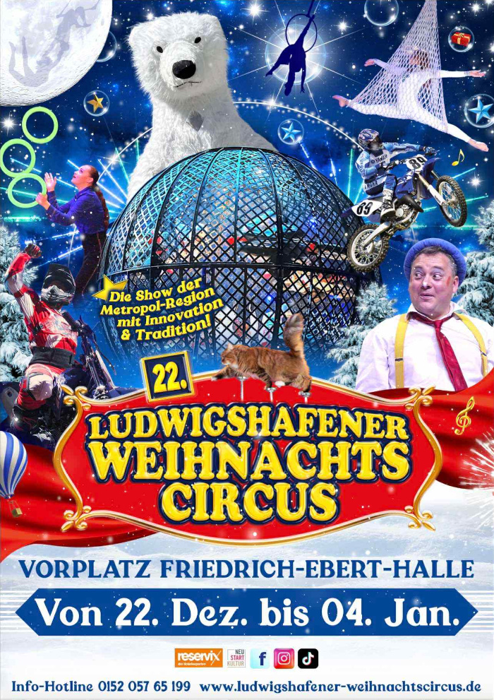Plakat zum Ludwigshafener Weihnachtscircus 2024 Plakat zum Ludwigshafener Weihnachtscircus 2024